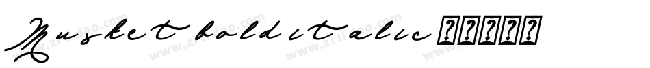 Musket bold italic字体转换